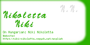 nikoletta niki business card